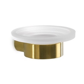 Soap Dish Wall Mount Frosted Glass Soap Dish With Matte Gold Mount Gedy PI11-88